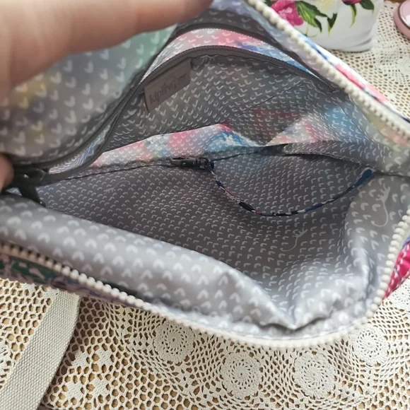 Kipling Alvar Crossbody Indigo/Bloom 4 Zipper - Picture 7 of 11